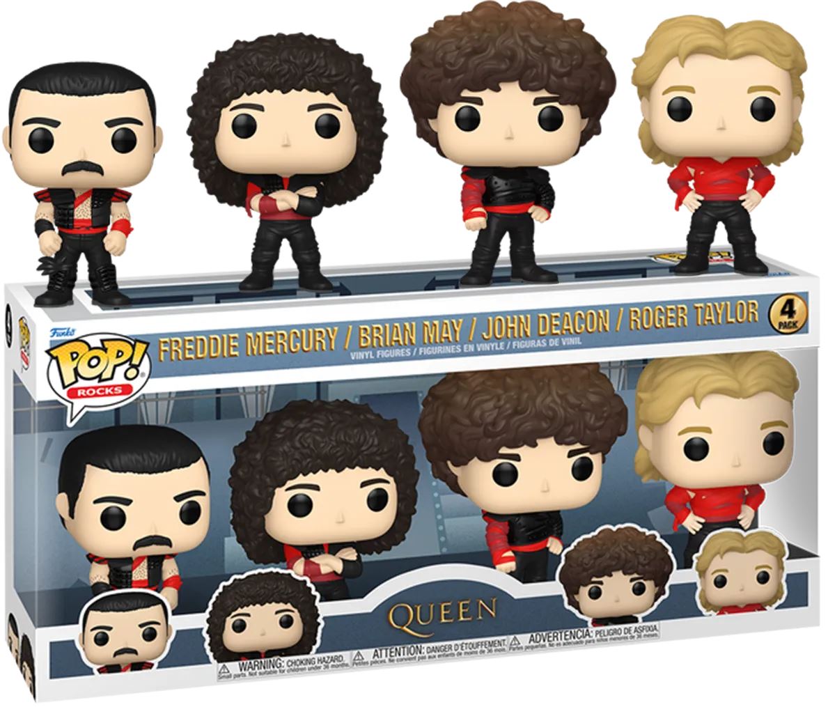 Funko Pop! Rocks: Queen Radio Gaga 4-Pack Vinyl Figure Set