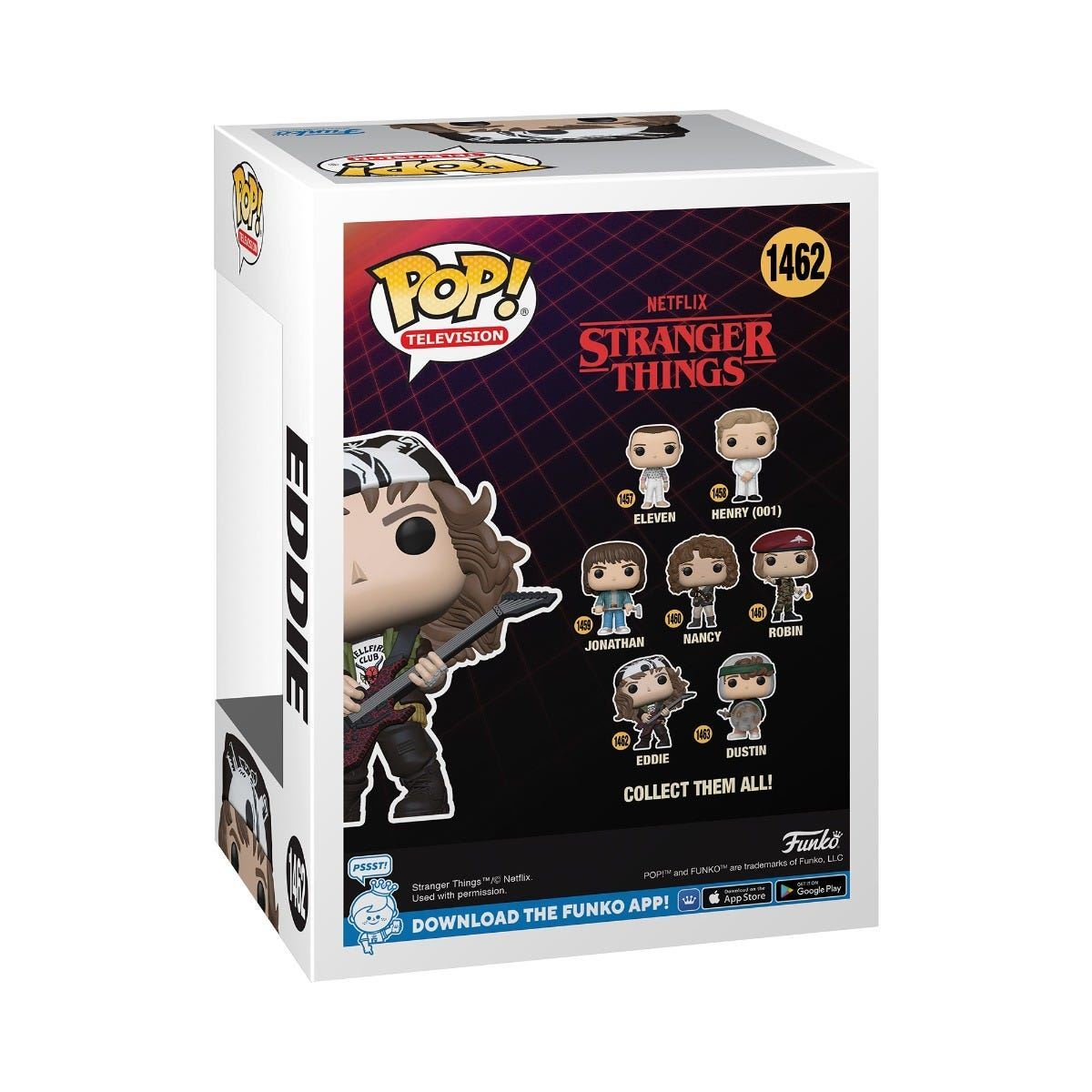Eddie with Guitar #1462 Pop! Vinyl Figure 72138 – Stranger Things Funko Collectible