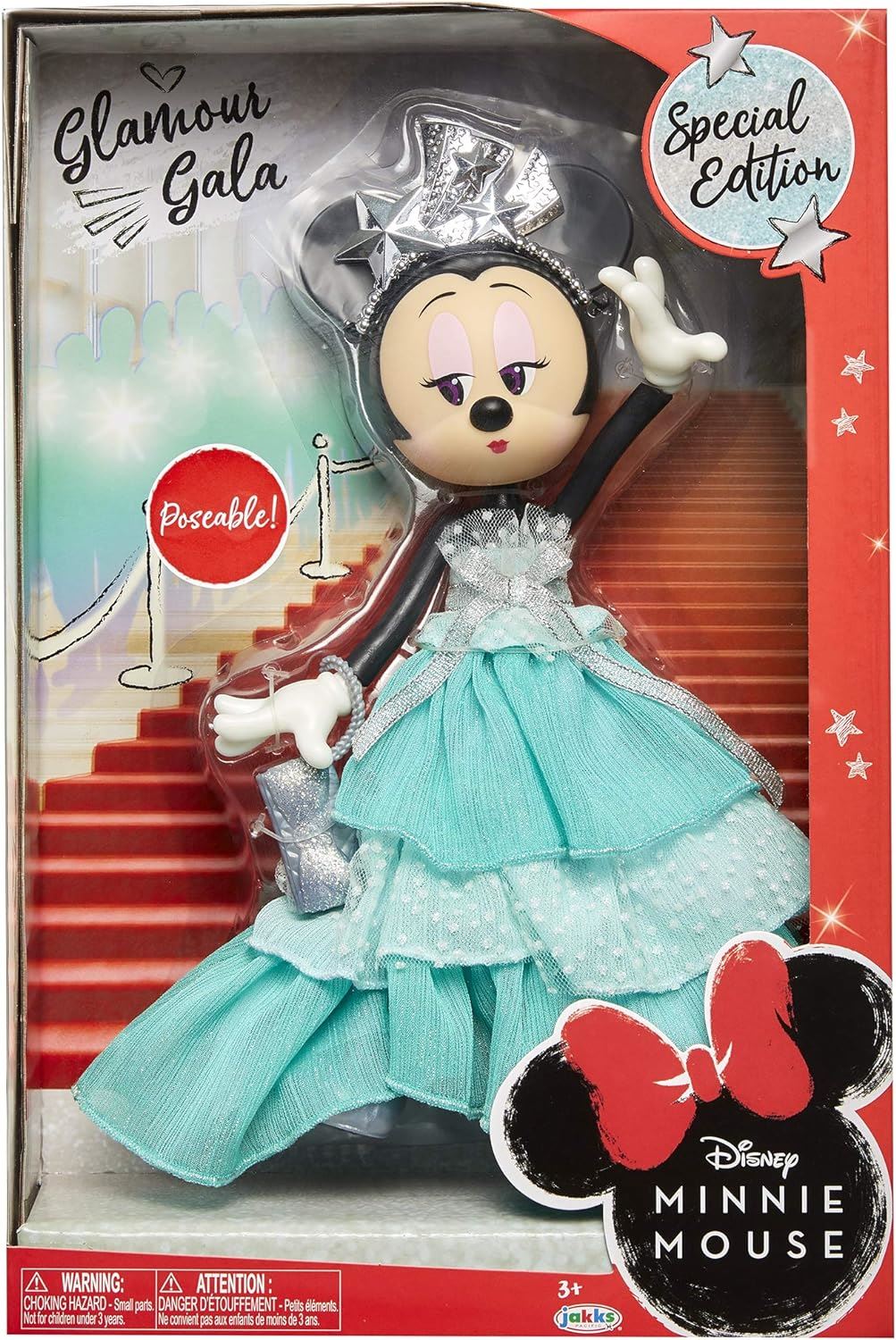 Disney Minnie Mouse Glamour Gala Poseable Doll Collector 10 Fashion Doll 20059