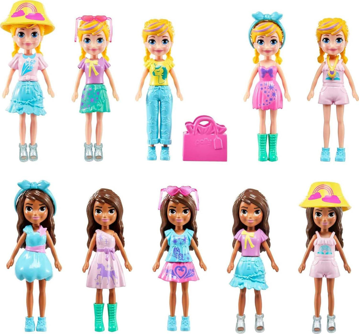 Glam It Up Style Studio HKW09 Playset With 2 Dolls Color Change & 19 Accessories (Polly Pocket)