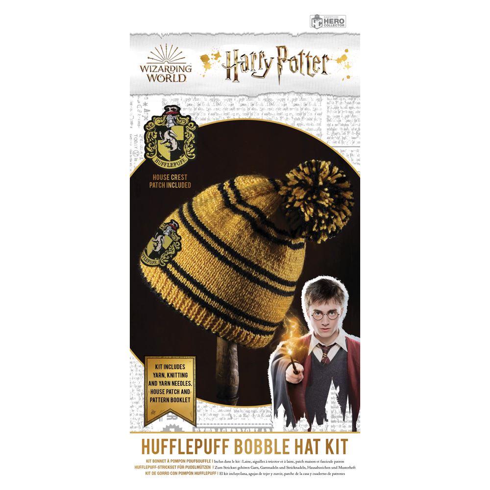 Hufflepuff Bobble Hat Knit Kit Beanie (Wizarding World / Harry Potter)