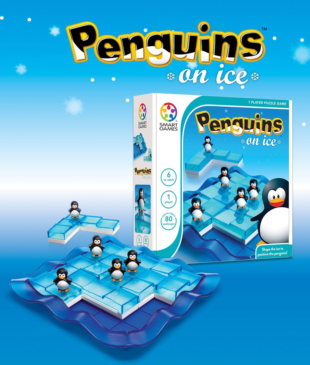 Smart Games Penguins on Ice Puzzle Game Logic Thinking Skills Ages 6+