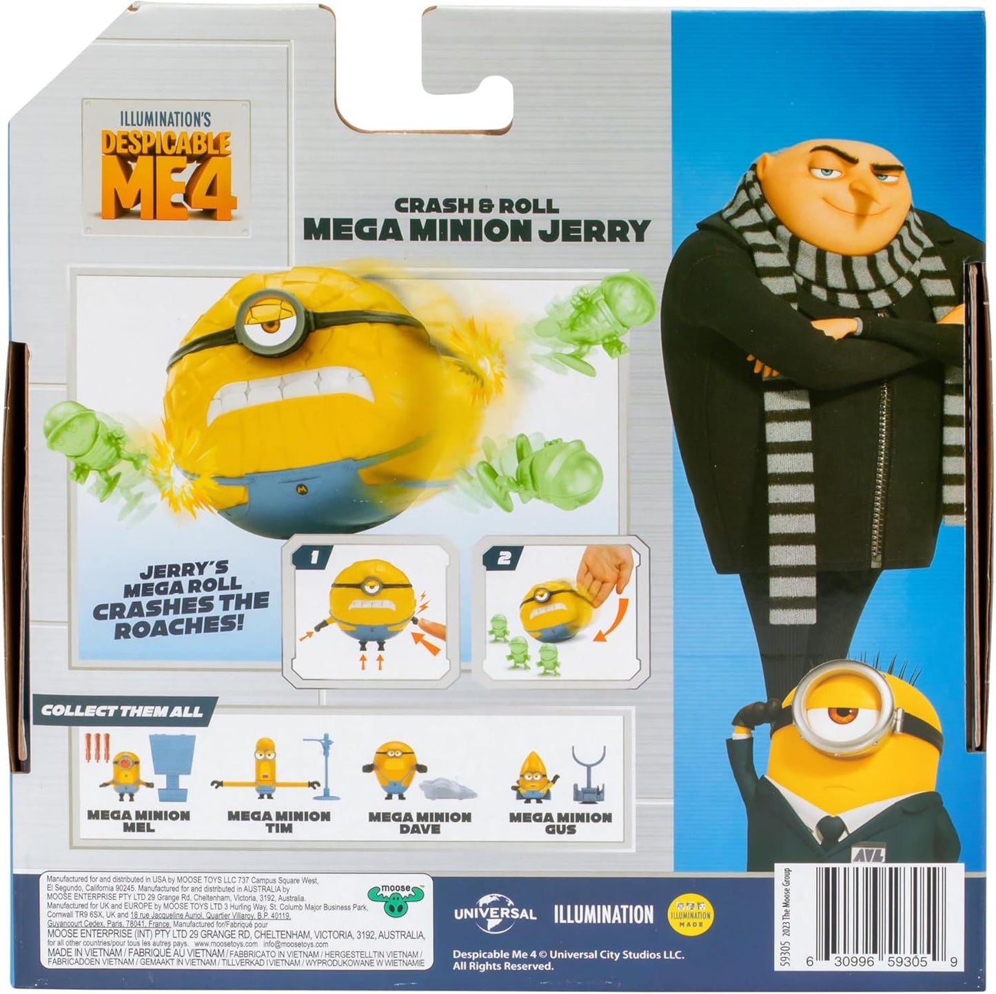 Crash & Roll MEGA MINION JERRY 59305 Action Figure (Despicable Me 4)