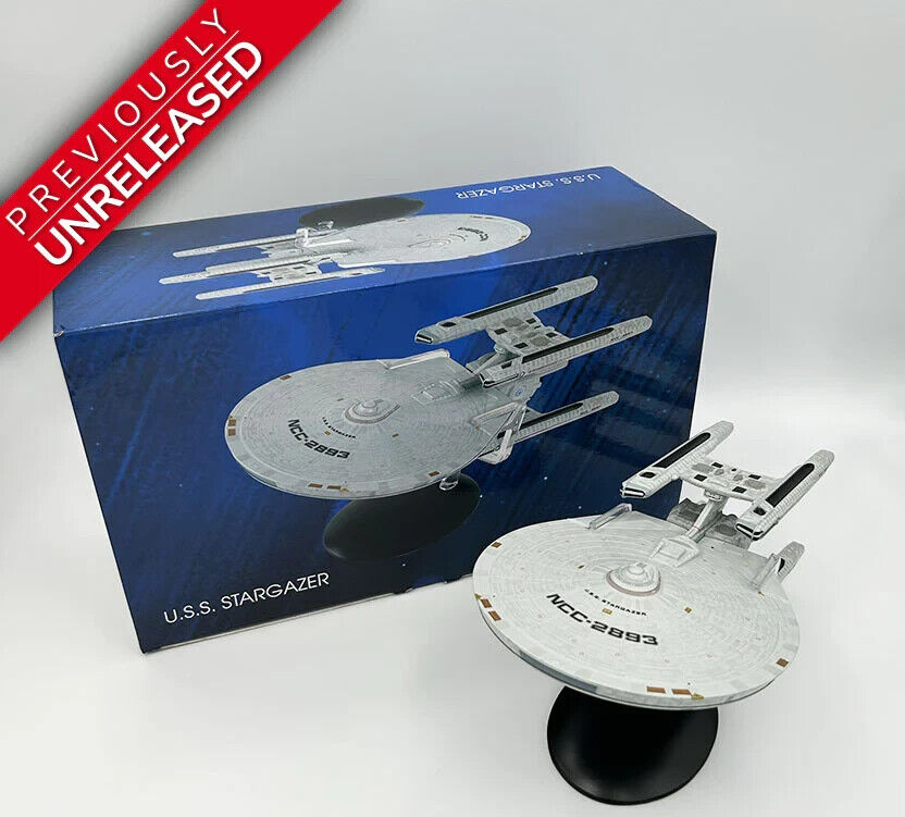 #31 U.S.S. Stargazer NCC-2893 XL Edition Starship Ship Model Die Cast Starship SSSUK631 (Eaglemoss / Star Trek)