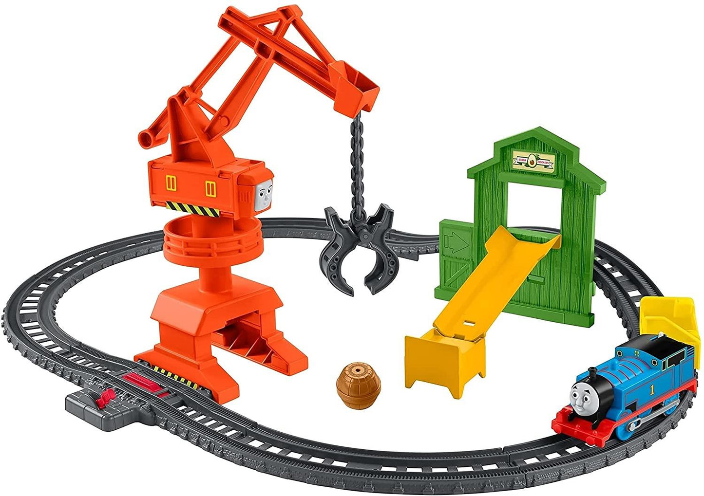 CASSIA CRANE & CARGO Playset Thomas & Friends Train Track Motorized
