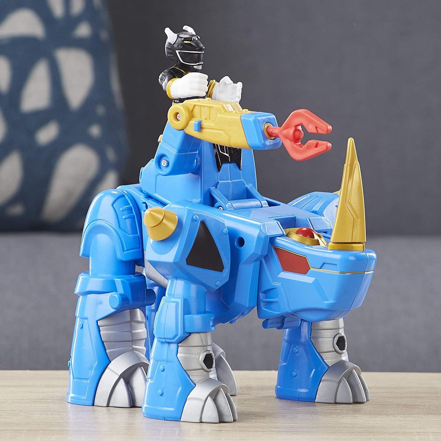 BLACK RANGER & RHINO ZORD Action Figure Playskool Power Rangers Morphin Zords