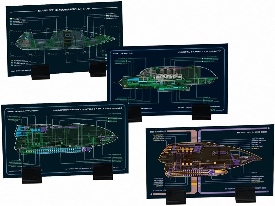 Shuttlecraft Set 5 (Air Tram, Tug, Galileo & Type-8) Model Diecast SSSUK713 Collector's Ships (Eaglemoss / Star Trek)
