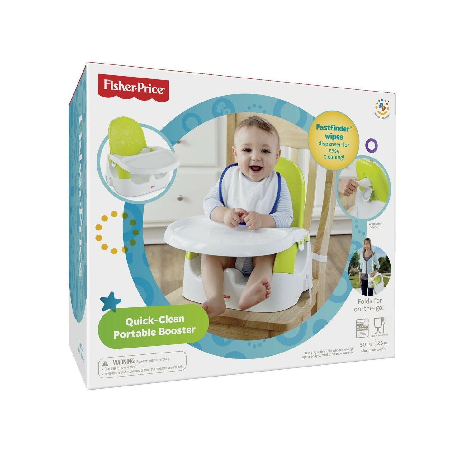 Fisher-Price® Quick-Clean Portable Booster - Baby Seat with Tray (Mattel)