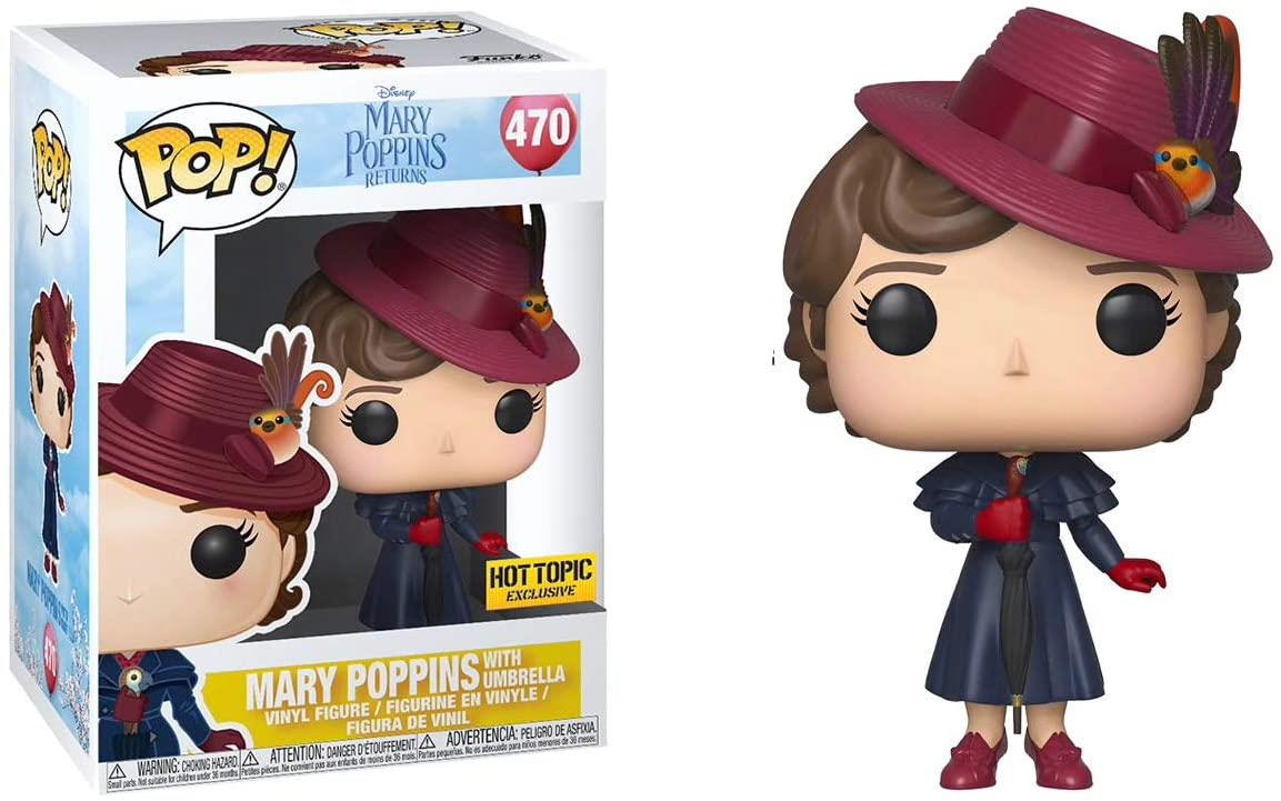 MARY POPPINS with Umbrella #470 Exclusive Pop Vinyl Figure Mary Poppins Returns