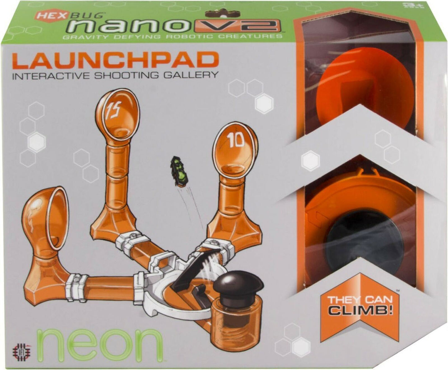HEXBUG Nano V2 NEON LAUNCHPAD Interactive Shooting Gallery Playset