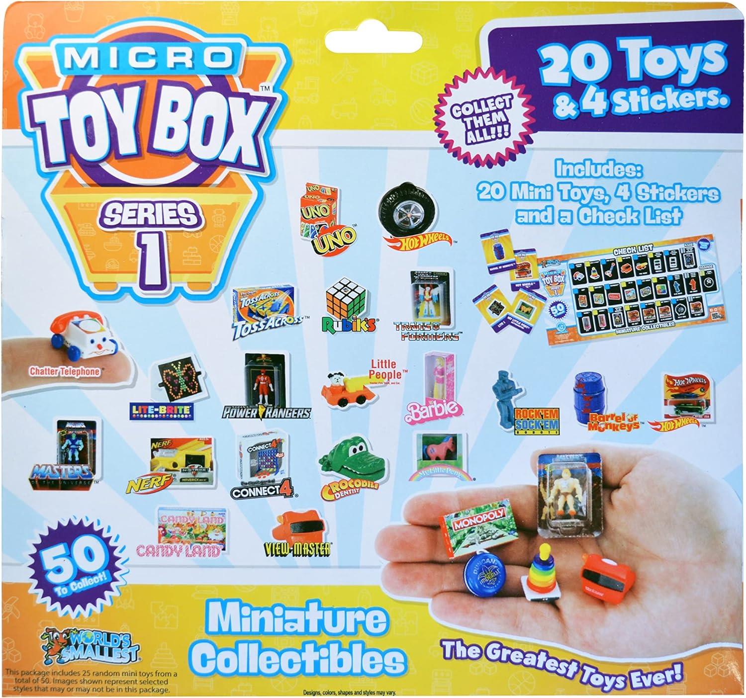 20 Pack Micro Toy Box Series 1 Mystery Pack - World's Smallest Toys