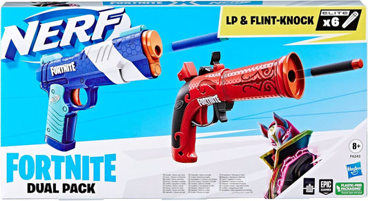 NERF Fortnite Dual Pack Includes 2 Fortnite Blasters and 6 Nerf Elite Darts F6243 (Fortnite)