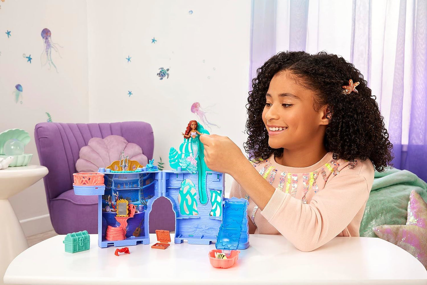 Ariel's Grotto HPL54 Playset and 10 Accessories (Disney: The Little Mermaid)