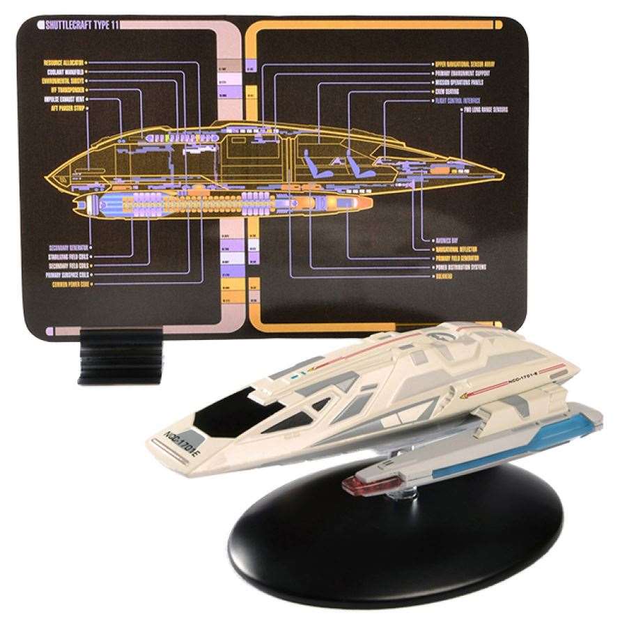 #10 Type-11 Shuttlecraft (NCC-1710-E) Model Diecast Ship (Eaglemoss / Star Trek)