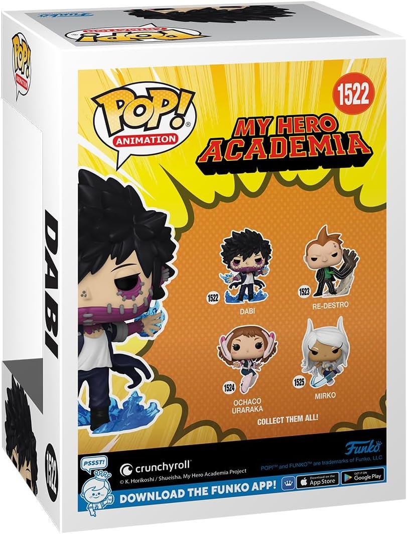 Dabi #1522 Pop! Animation Vinyl Figure 75557 – My Hero Academia Funko Collectible 3.75″ Anime Figure