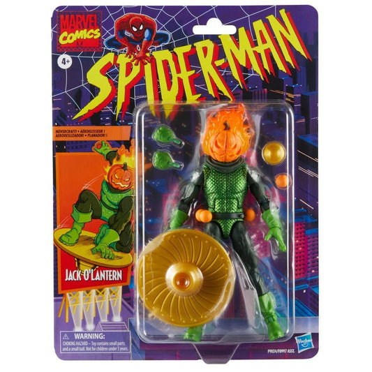 Jack O’Lantern 6″ Action Figure – Marvel Legends Series F9024 by Hasbro – Spider-Man Comics Villain with Hovercraft & Pumpkin Grenade