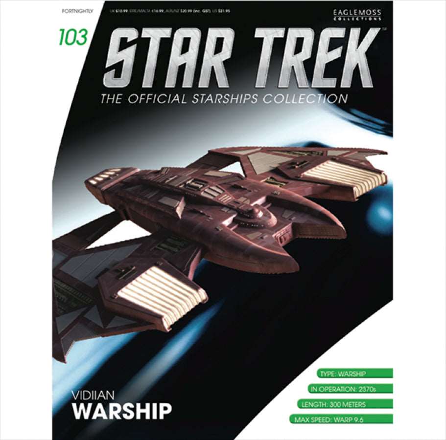 #103 Vidiian Warship Die-Cast Model Ship (Eaglemoss / Star Trek)