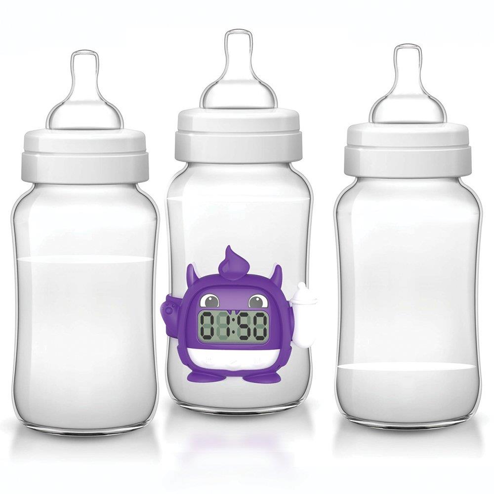 Baby Milk Timer (meiko the Milk Monster) Digital Glow-in-the-Dark PURPLE