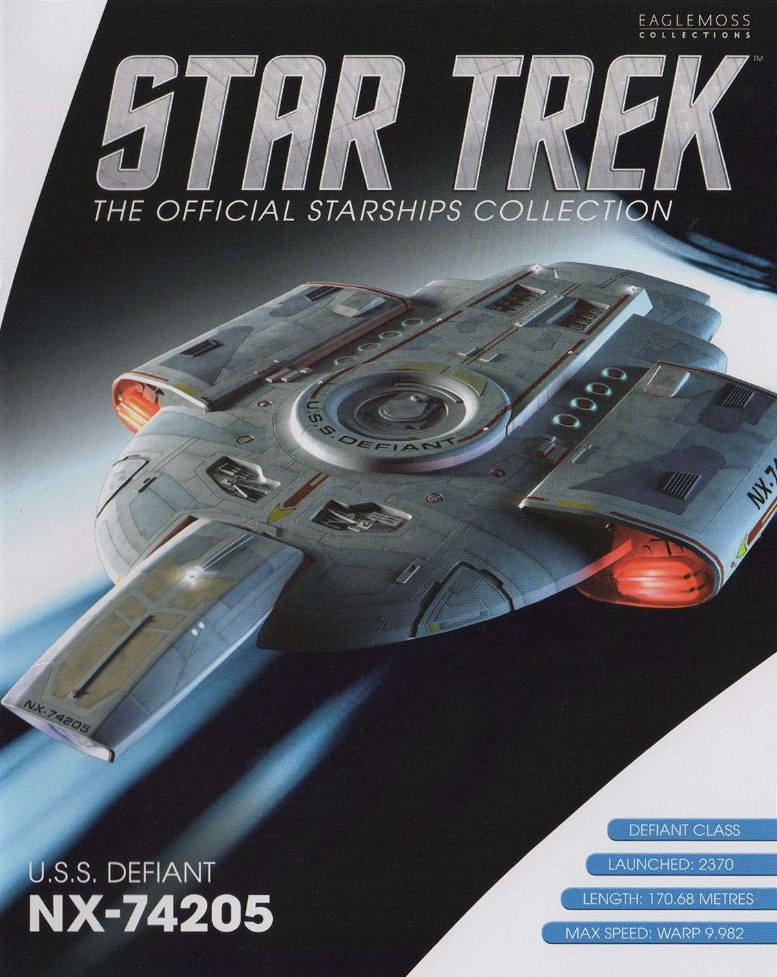 #07 U.S.S. Defiant NX-74205 (Defiant-class) Diecast Model Ship (Eaglemoss / Star Trek)