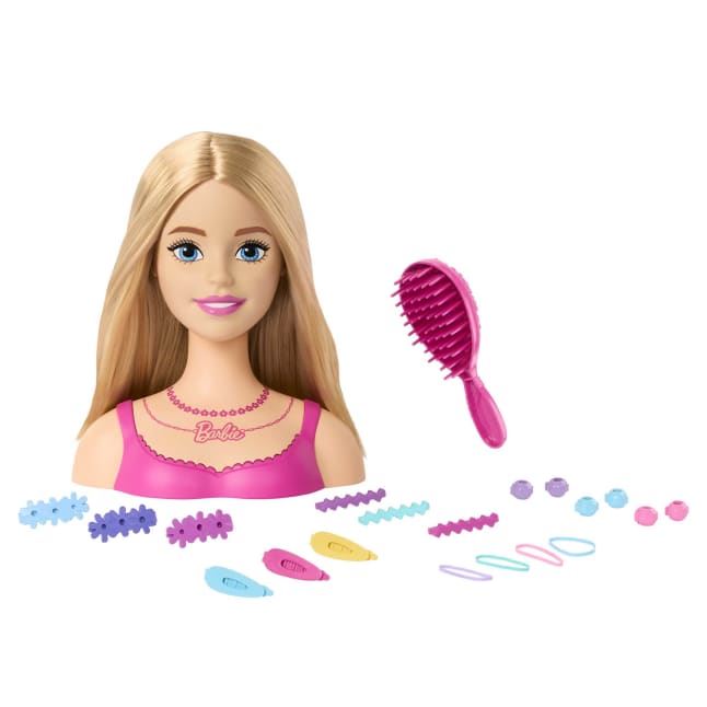 Barbie Styling Head HMD88 Blond Hair With 20 Colorful Accessories (Barbie)