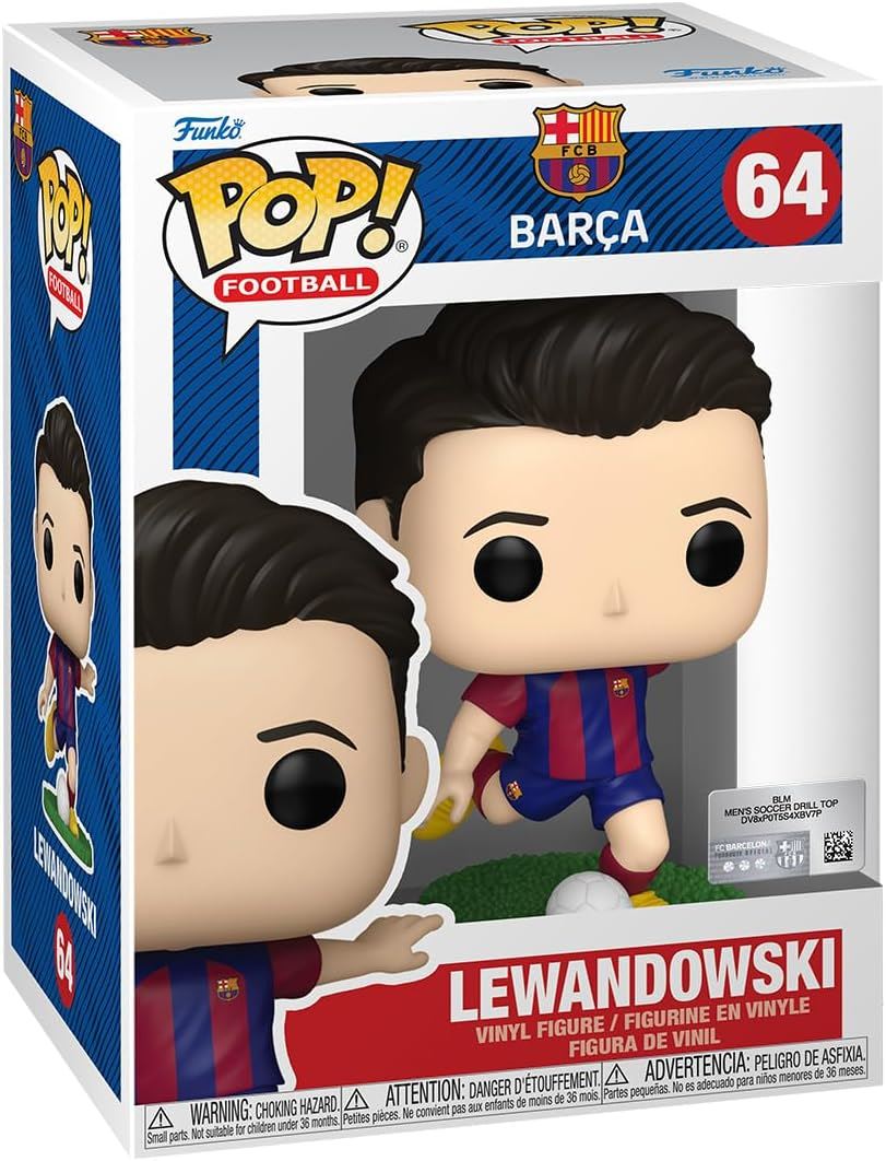 Robert Lewandowski #64 Pop! Vinyl Figure 72236 – FC Barcelona Funko Football Collectible 3.75″ Soccer Player Figure