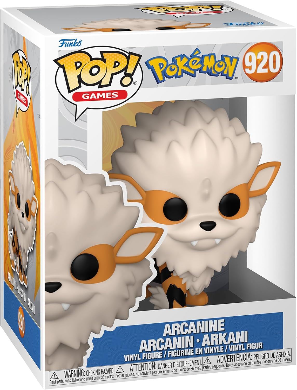 Arcanine #920 Pop! Vinyl Figure 69079 – Pokémon Funko Collectible 3.75″ Fire-Type Dog Pokémon Figure