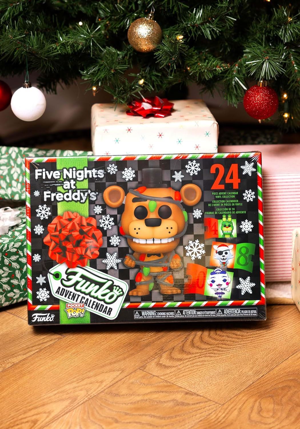Five Nights at Freddy’s Pocket Pop! 24-Day Holiday Advent Calendar 72480 – Funko Christmas Countdown Set with 24 Mini FNAF Figures (Official Collectible)