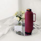 Tramontina Exata 1L Thermal Flask 61637/106 – Rich Red Glass-Lined Vacuum Insulated Bottle Carafe with Cup Lid for Hot & Cold Drinks