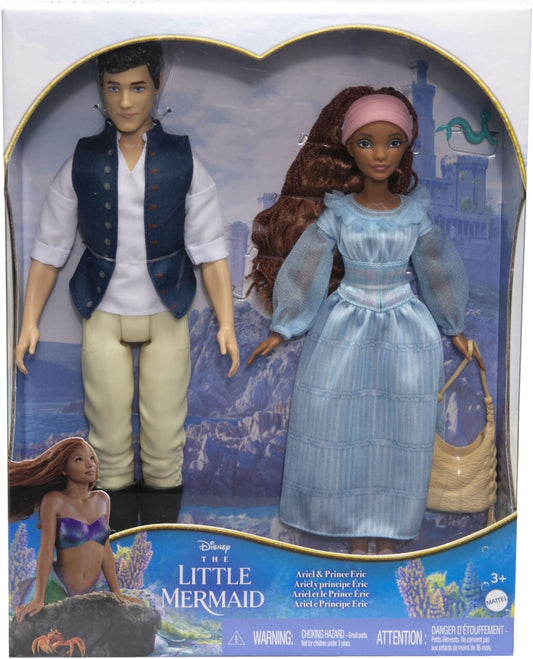 Disney Movie The Little Mermaid Ariel & Prince Eric 2 Fashion Dolls Set HLX14