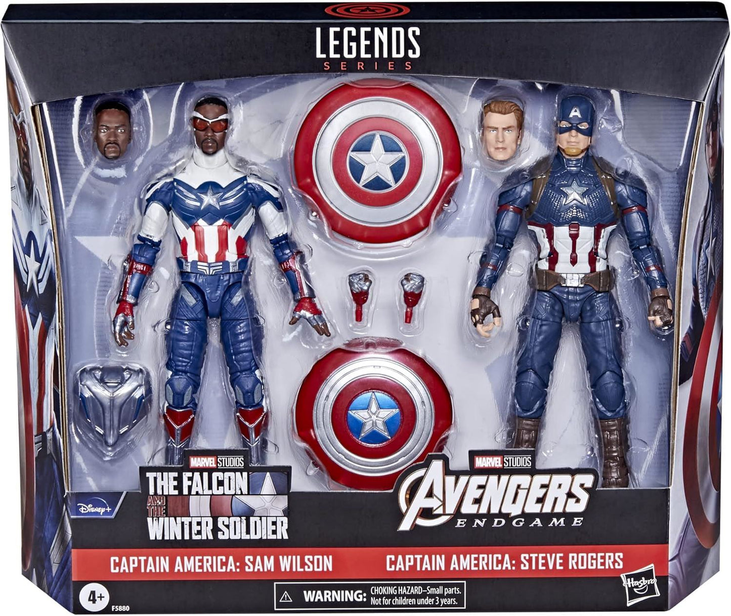 Captain America: Sam Wilson & Captain America: Steve Rogers F5880 Marvel Legends Series (Captain America)