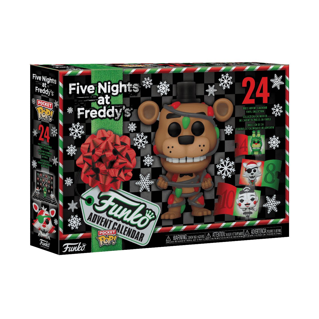 Five Nights at Freddy’s Pocket Pop! 24-Day Holiday Advent Calendar 72480 – Funko Christmas Countdown Set with 24 Mini FNAF Figures (Official Collectible)
