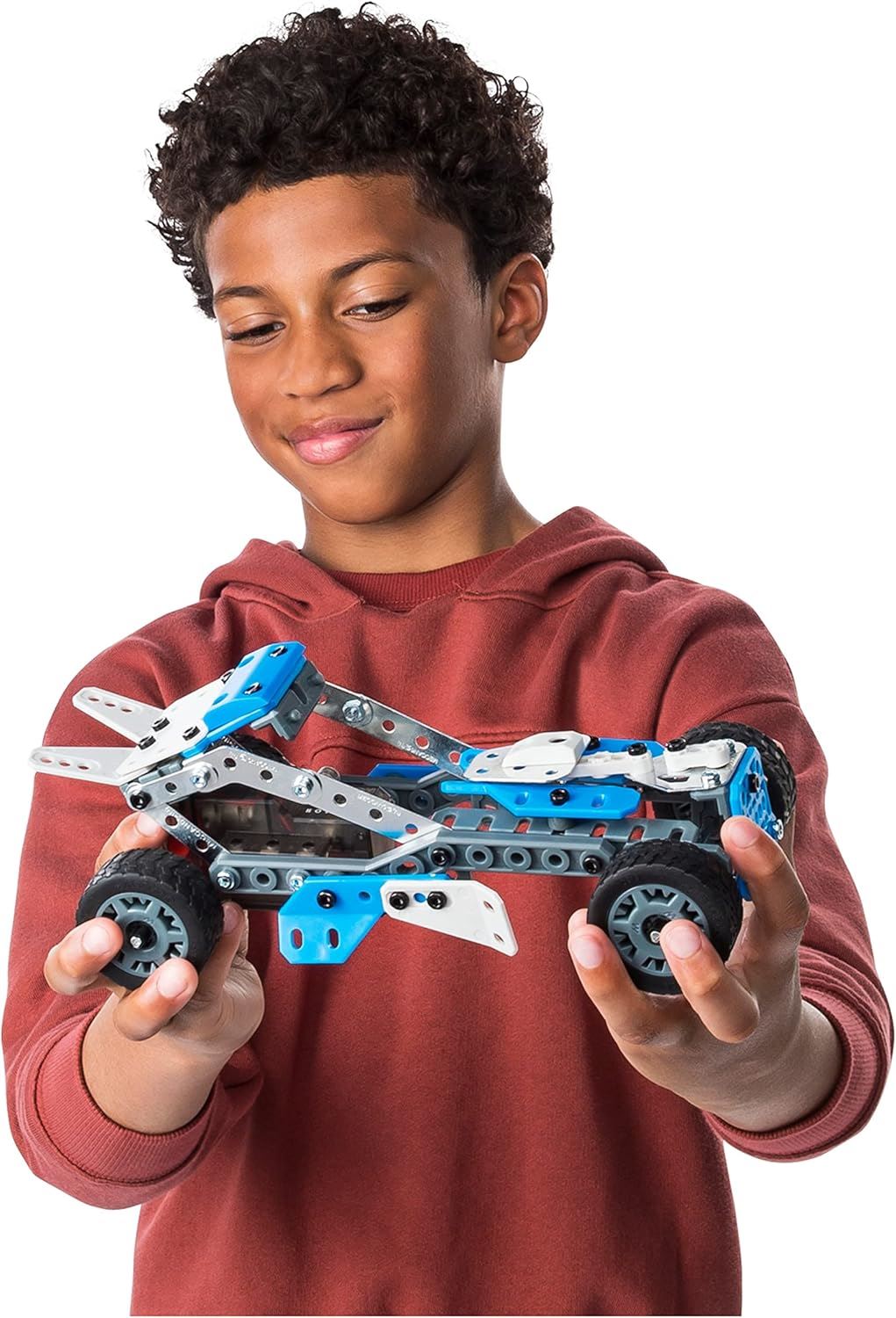 10-in-1 Rally Racer Motorized Building Kit 6040178 – Meccano STEM Model Vehicle Set with Motor, Tools & 10 Build Options