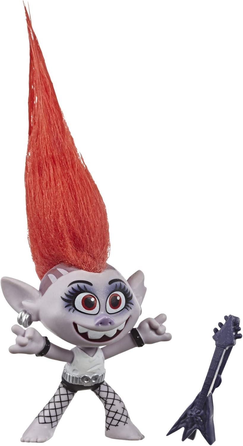 Trolls World Tour Barb 12cm Action Figure E6806 with Guitar Collectible Mini Toy