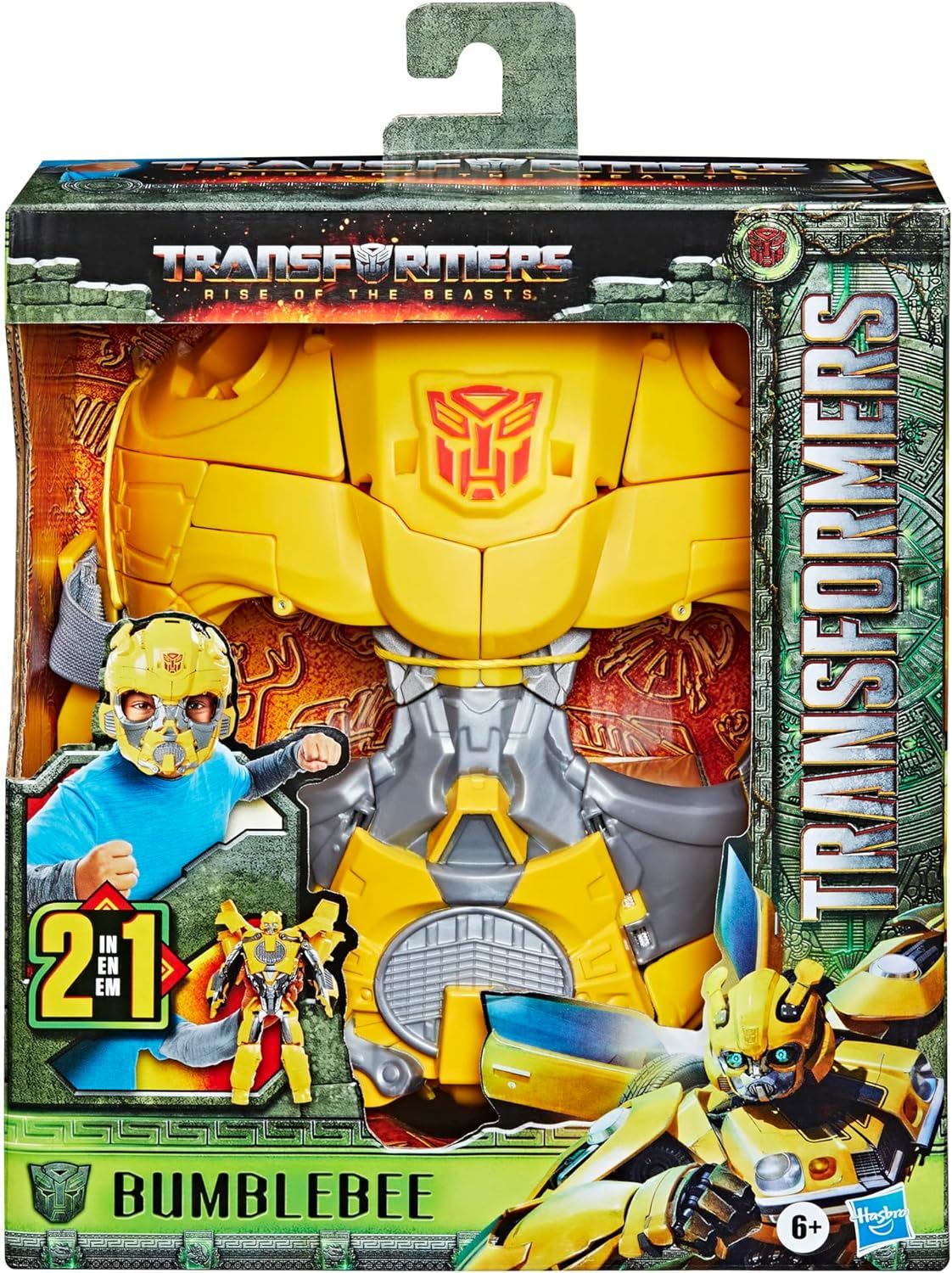 Bumblebee 2-in-1 Converting Mask F4649 – Transformers Rise of the Beasts Roleplay Toy | Robot-to-Mask Conversion Helmet by Hasbro