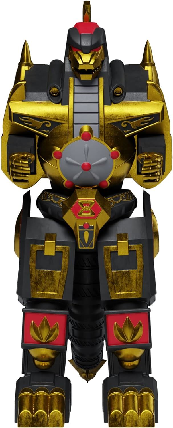 Power Rangers Dragonzord Super7 ReAction Black & Gold 6" Figure Articulated