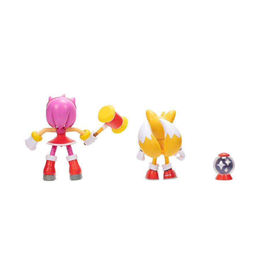 4" Sonic The Hedgehog Classic Amy & Tails Action Figures Set 41594 Acc 4" Sonic The Hedgehog Classic Amy & Tails Action Figures Set 41594 Acc