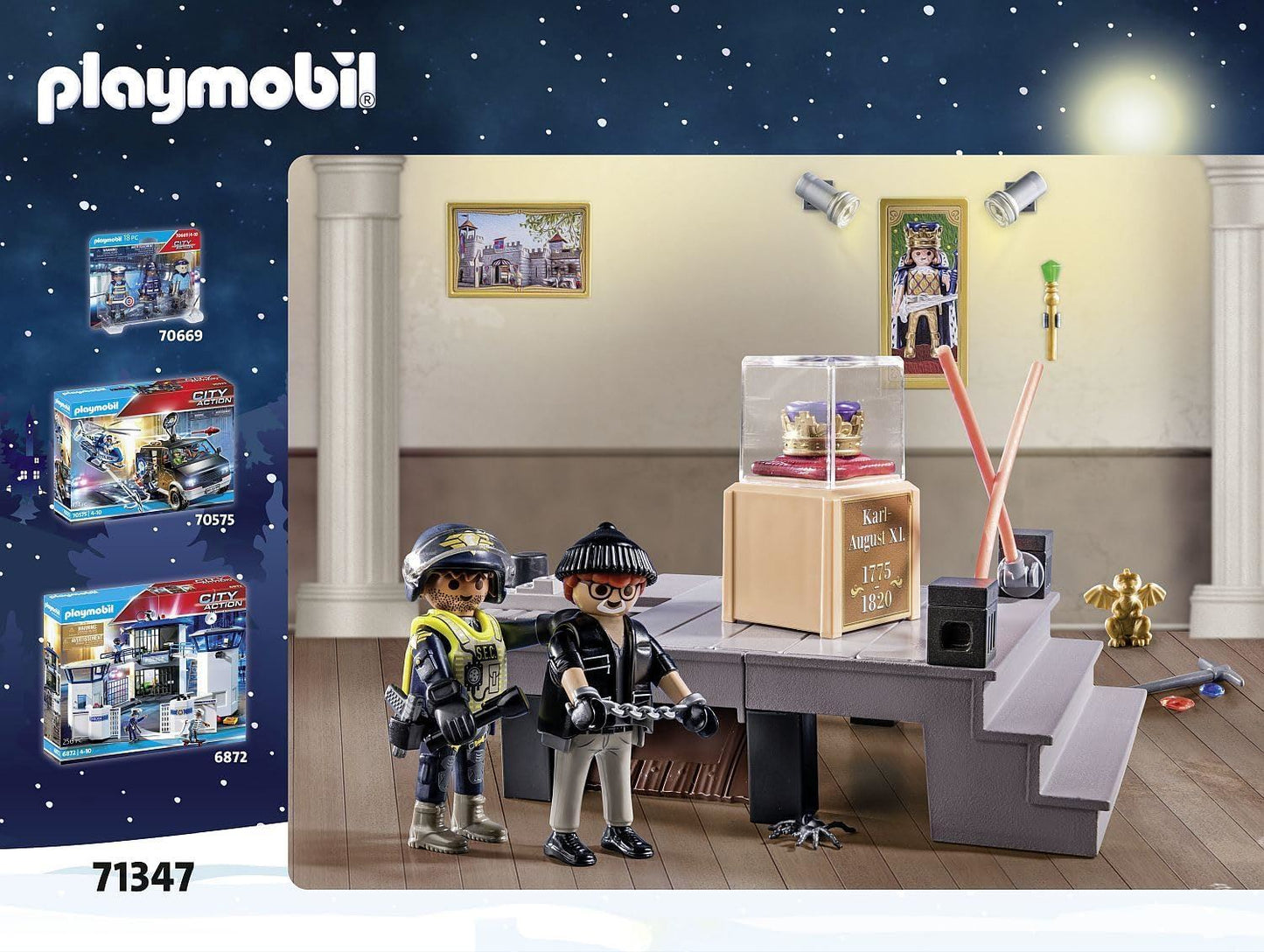 Playmobil Advent Calendar Police Museum Theft 102 Pieces Ages 4+ 71347