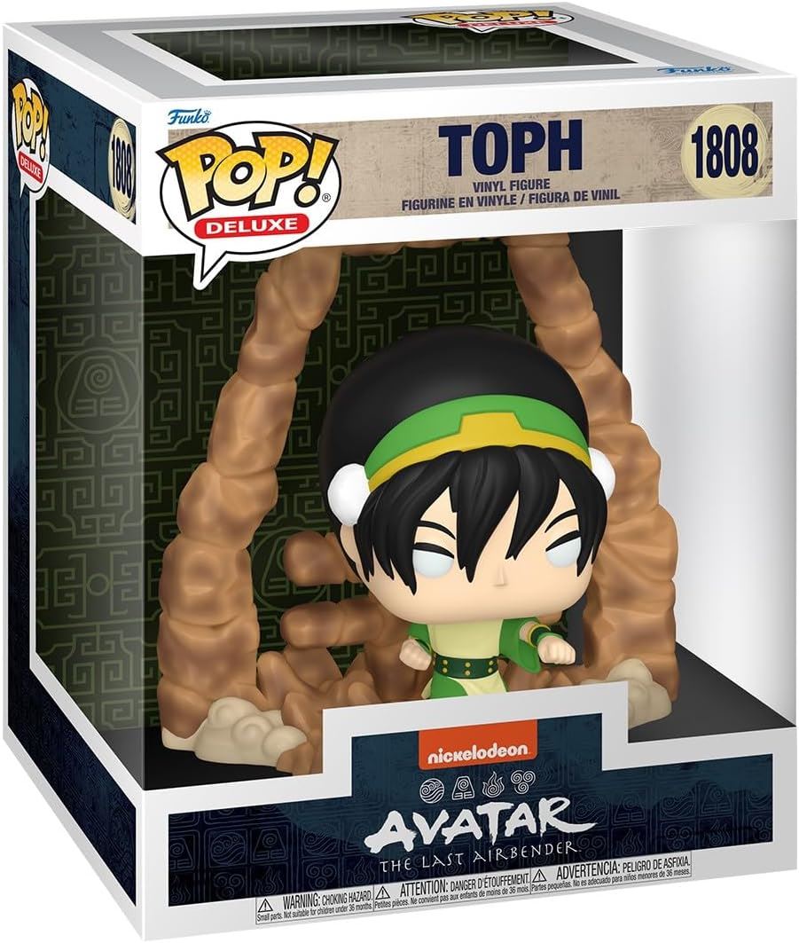 Toph #1808 Pop! Deluxe Vinyl Figure – Avatar The Last Airbender Funko Collectible 3.75″ Season 7 Figure with Display Base