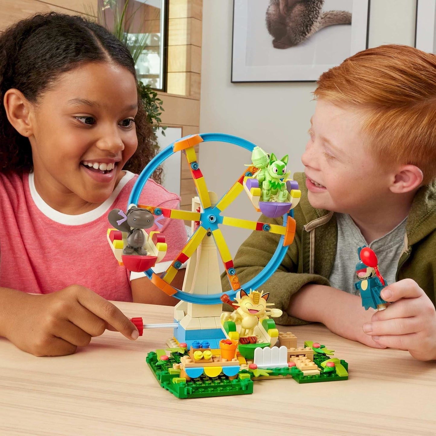 Ferris Wheel Fun HXF80 – MEGA Pokémon Building Toy Kit | Buildable Ferris Wheel Playset with Pikachu & Themed Accessories