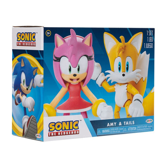 4" Sonic The Hedgehog Classic Amy & Tails Action Figures Set 41594 Accessories
