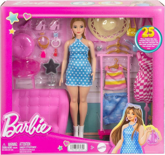 Barbie Doll & Closet Fashion Set HPL78 (Barbie)