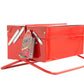 BBQ Toolbox Portable Charcoal Grill SK BBQTOOL1 - Suck UK Red Stainless Steel Toolbox-Style BBQ with Folding Grill & Warming Rack
