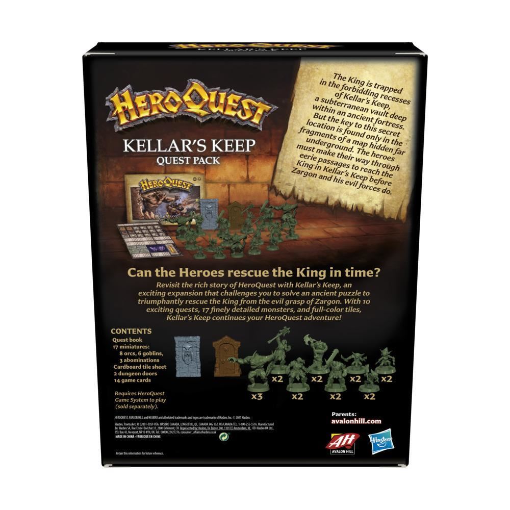 HeroQuest KELLAR'S KEEP Quest Pack Expansion F4543 - Avalon Hill Board Game with 10 Quests & 17 Miniatures