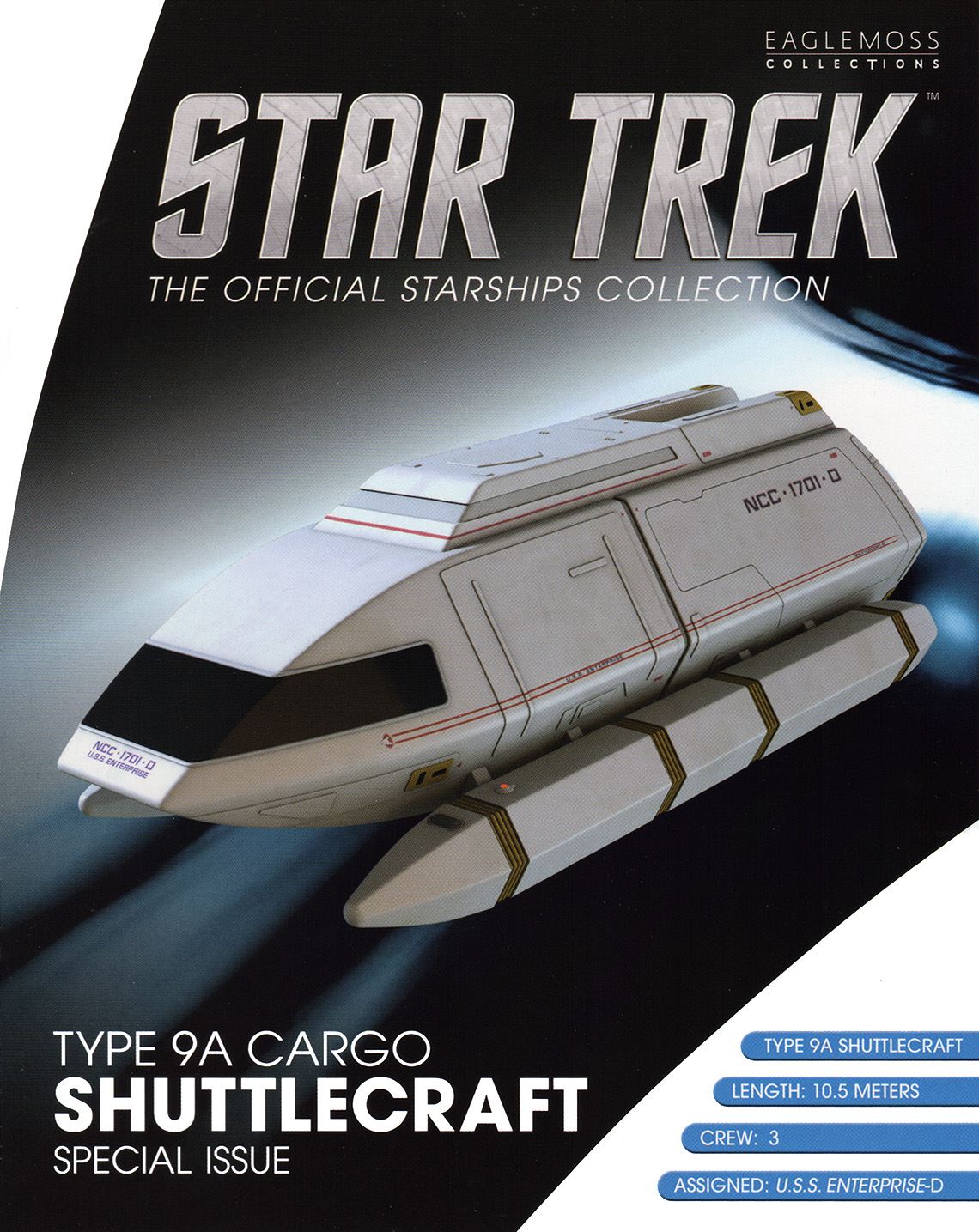 Enterprise Shuttles - Set 3 (Type 7 Shuttlecraft & Type 9A Cargo Shuttlecraft) Model Die Cast Ship (Eaglemoss / Star Trek)