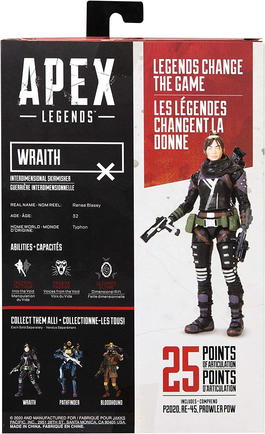 Apex Legends Wraith 6″ Action Figure – Poseable Battle Legend Hero Figure with Accessories (Collector Grade)