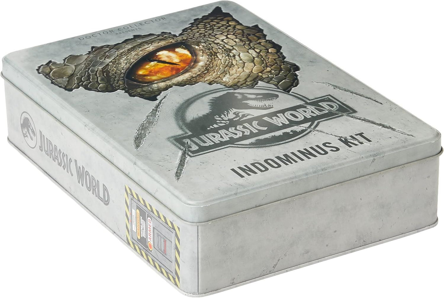 Jurassic World Indominus Kit – Collector’s Tin Set DCJW12 (Doctor Collector) – Limited Edition Hybrid Dino Experience