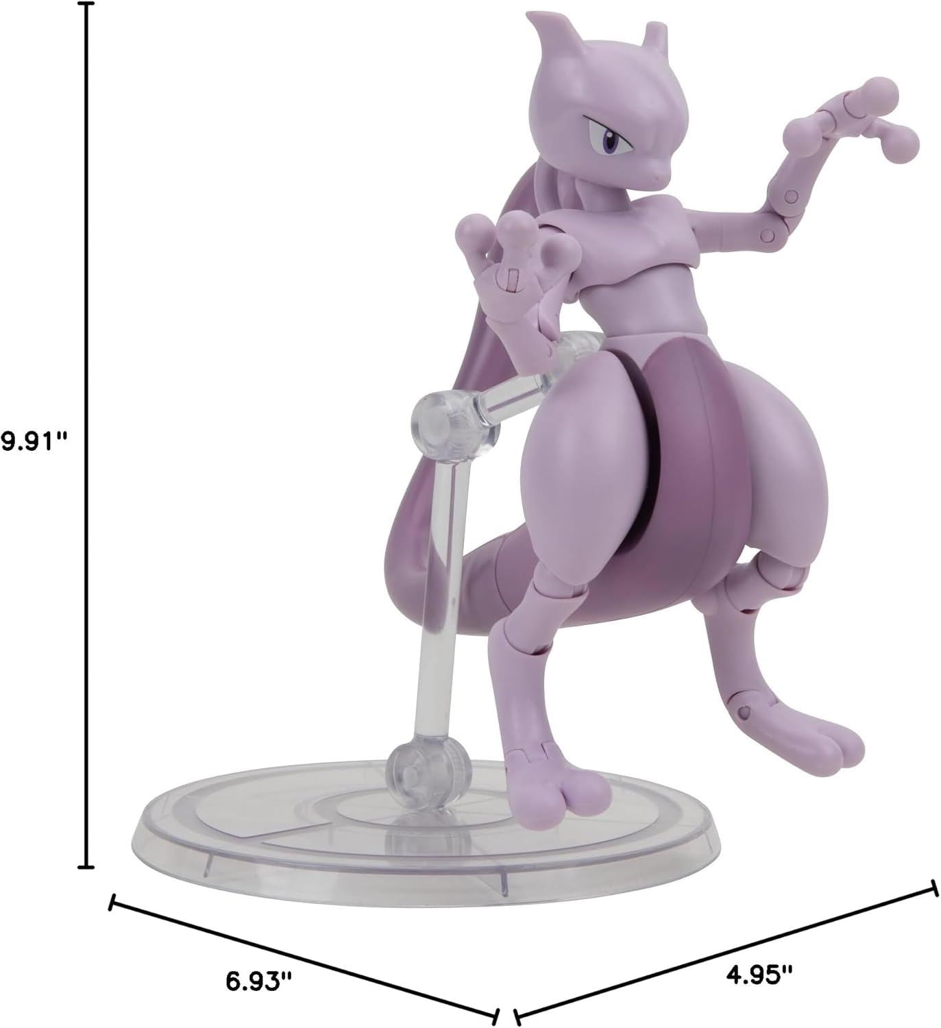 Mewtwo 6″ Super-Articulated Action Figure – Pokémon Select Series PKW2417 by Jazwares – Over 15 Points of Articulation