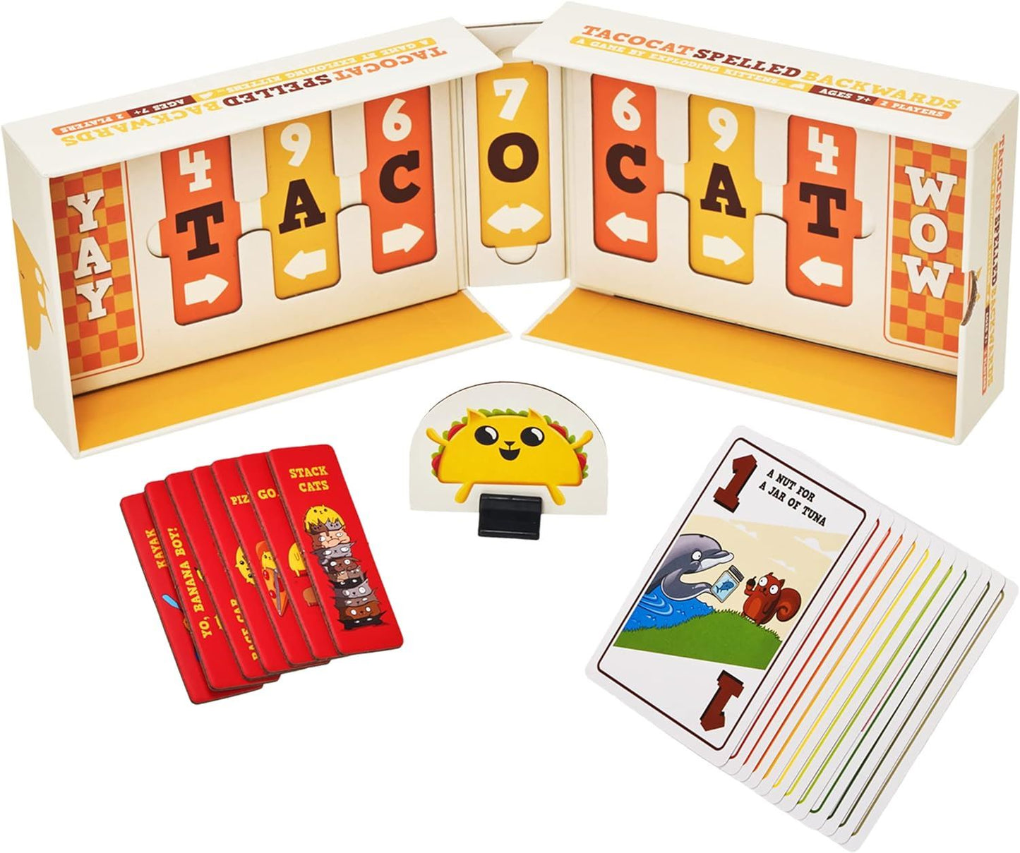 Tacocat Spelled Backwards 2 Player Board Game (Exploding Kittens)