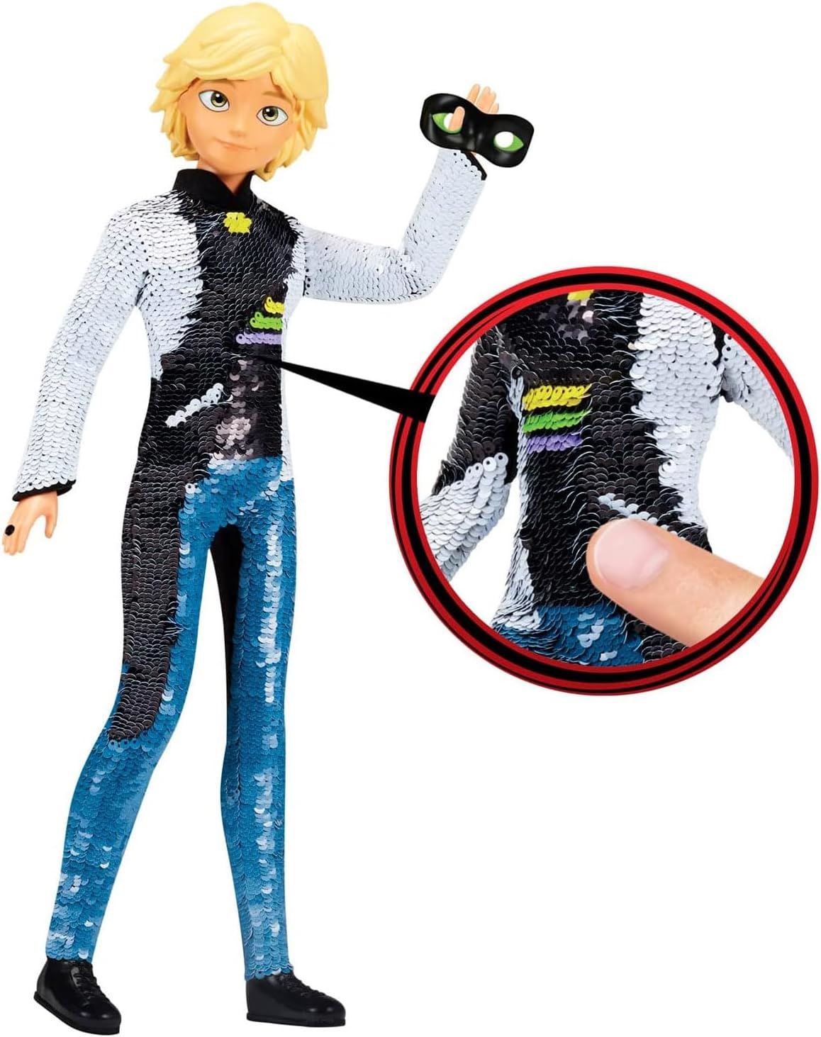 Adrien & Cat Noir P50195 Fashion Flip 26cm 10" Doll (ZAG Heroez: Miraculous)