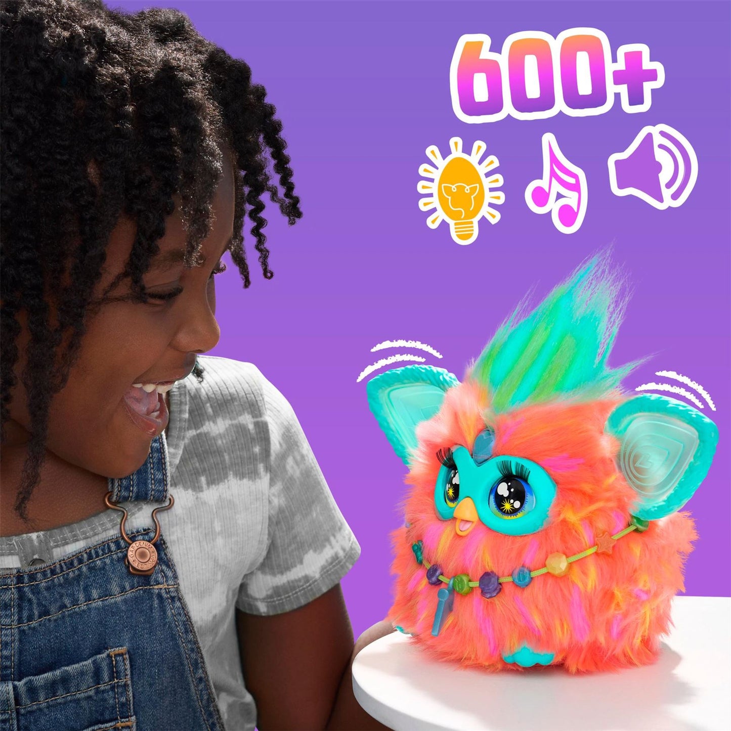 Hasbro Furby Coral F6744 Interactive Plush Toy for Kids 6+ | Voice Activated, Lights, Music & Accessories